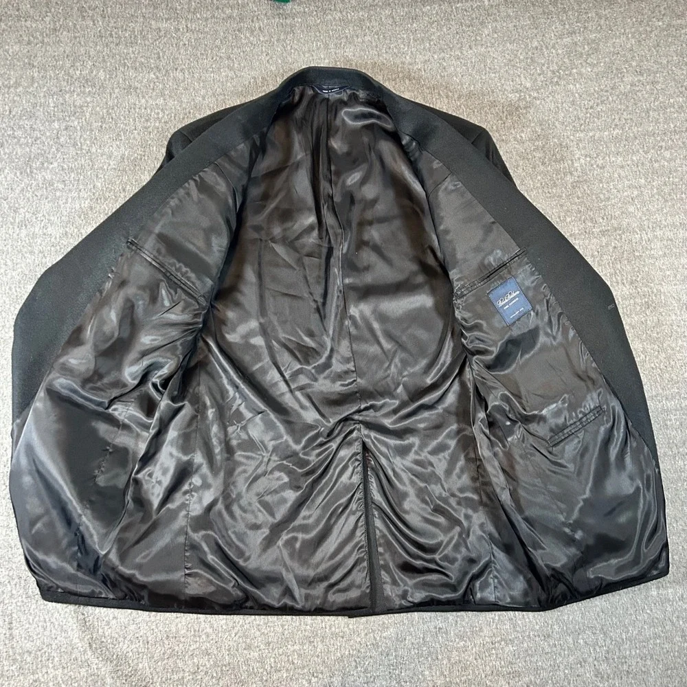 Brooks Brothers Pure Cashmere Blazer Men's Black 44 Regular‎ Suit Jacket Classic